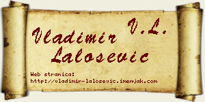 Vladimir Lalošević vizit kartica
